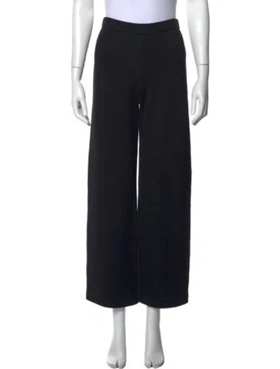 Pre-owned St. John Caviar Wide Leg Pants In Black