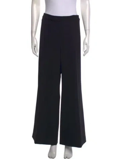 Pre-owned St. John Caviar Wide Leg Pants In Black