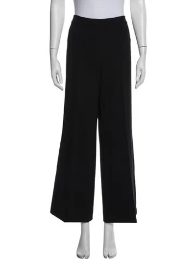 Pre-owned St. John Caviar Wide Leg Pants In Black