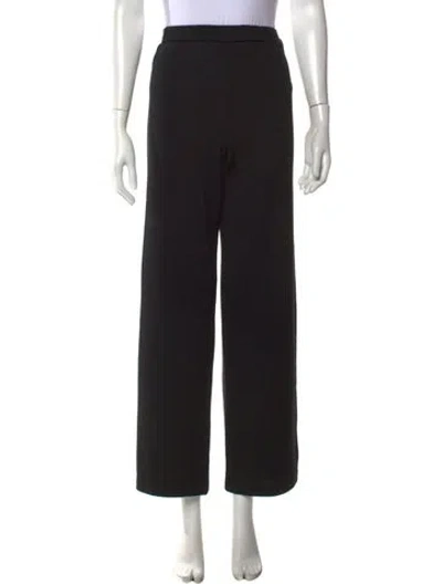 Pre-owned St. John Caviar Wide Leg Pants In Black
