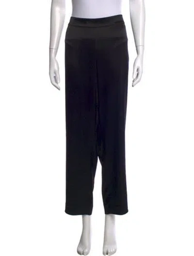 Pre-owned St. John Caviar Wide Leg Pants In Black
