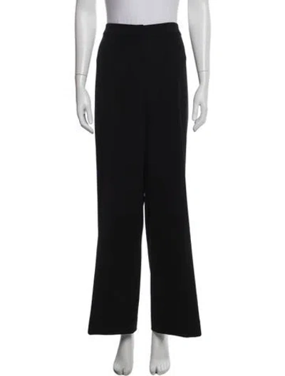 Pre-owned St. John Caviar Wide Leg Pants In Black