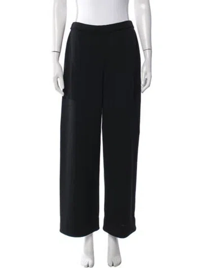Pre-owned St. John Caviar Wide Leg Pants In Black