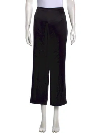 Pre-owned St. John Caviar Wide Leg Pants In Black