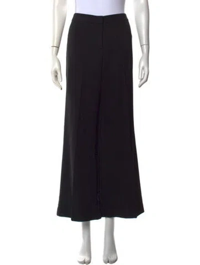 Pre-owned St. John Caviar Wide Leg Pants In Black