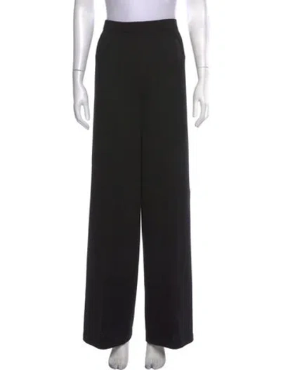 Pre-owned St. John Caviar Wide Leg Pants In Black