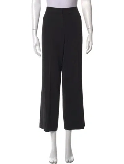 Pre-owned St. John Caviar Wide Leg Pants In Black