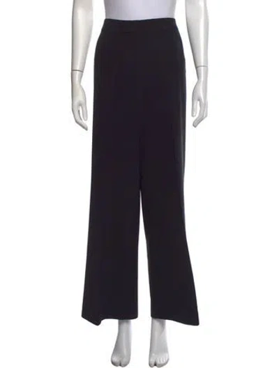 Pre-owned St. John Caviar Wide Leg Pants In Black