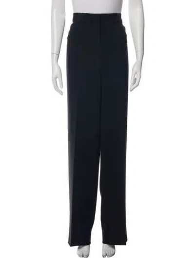 Pre-owned St. John Caviar Wide Leg Pants In Black