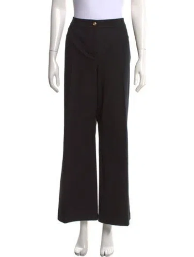 Pre-owned St. John Caviar Wide Leg Pants In Blue