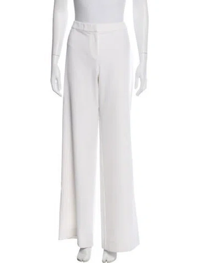 Pre-owned St. John Caviar Wide Leg Pants In White