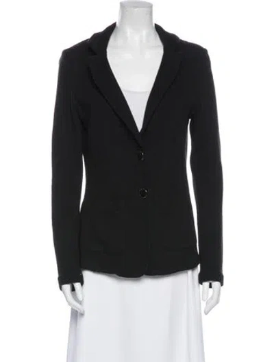 Pre-owned St. John Caviar Wool Blazer In Black