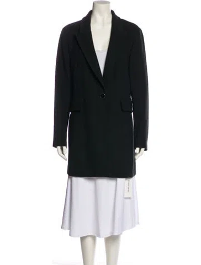 Pre-owned St. John Caviar Wool Blazer In Black