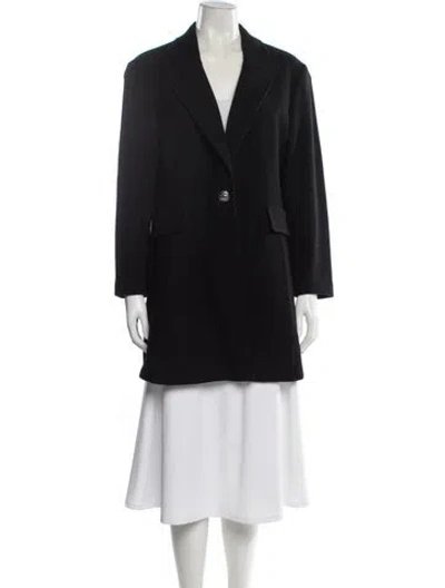 Pre-owned St. John Caviar Wool Blazer In Black