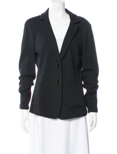 Pre-owned St. John Caviar Wool Blazer In Black