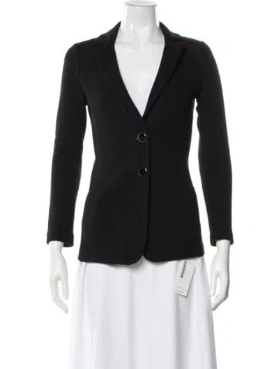 Pre-owned St. John Caviar Wool Blazer In Black