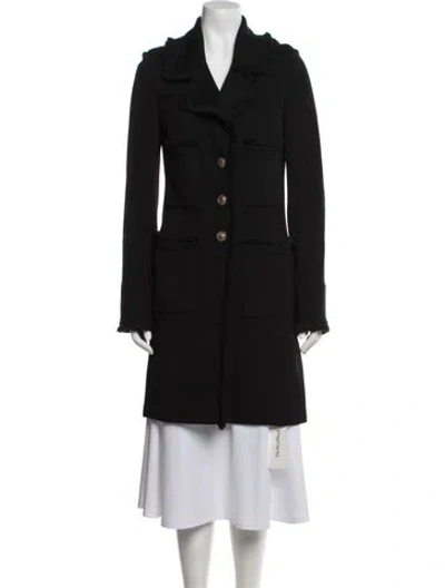 Pre-owned St. John Caviar Wool Blazer In Black