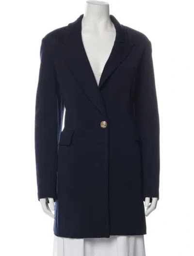 Pre-owned St. John Caviar Wool In Blue