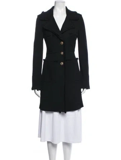 Pre-owned St. John Caviar Wool Coat In Black