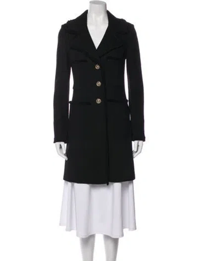 Pre-owned St. John Caviar Wool Coat In Green