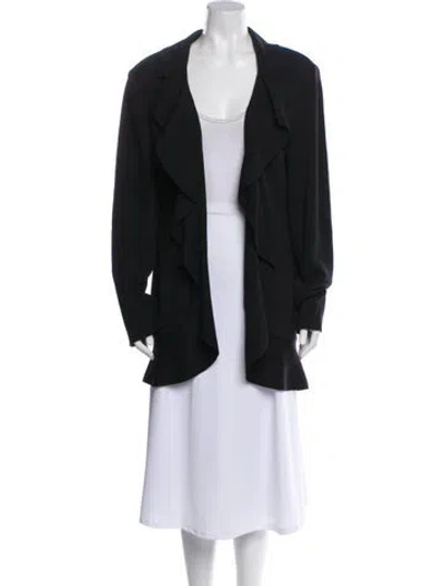 Pre-owned St. John Caviar Wool Evening Jacket In Black