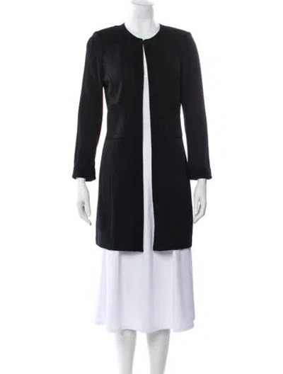 Pre-owned St. John Caviar Wool Evening Jacket In Black