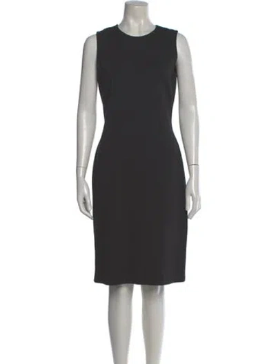 Pre-owned St. John Caviar Wool Knee-length Dress In Gray