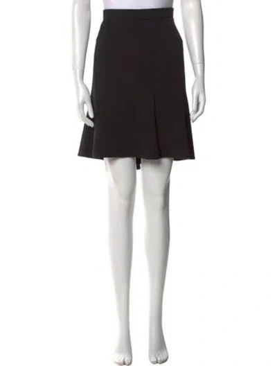 Pre-owned St. John Caviar Wool Knee-length Skirt In Black