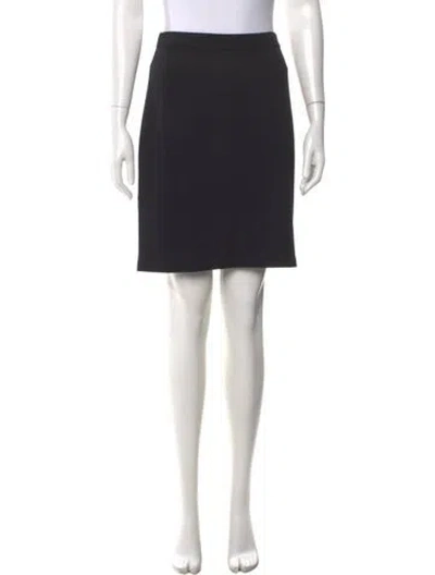 Pre-owned St. John Caviar Wool Knee-length Skirt In Black