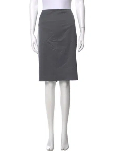 Pre-owned St. John Caviar Wool Knee-length Skirt In Gray
