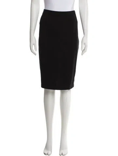 Pre-owned St. John Caviar Wool Knee-length Skirt In Gray