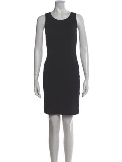 Pre-owned St. John Caviar Wool Mini Dress In Multi