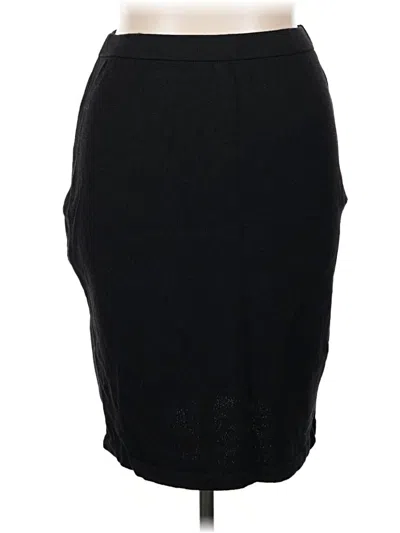 Pre-owned St. John Caviar Wool Skirt In Black