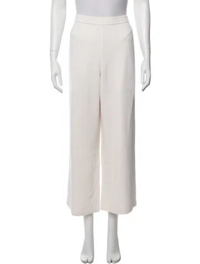 Pre-owned St. John Caviar Wool Wide Leg Pants In Neutral