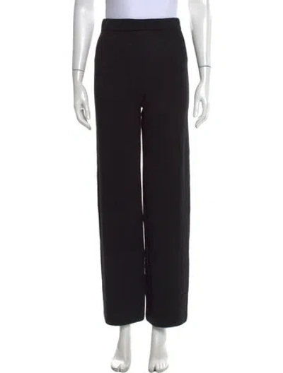 Pre-owned St. John Caviar Wool Wide Leg Pants W/ Tags In Black