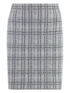 St John St. John Pixelated Jacquard Wool-blend Skirt In 白色