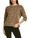 ST JOHN CHEETAH STRETCH SWEATER