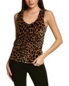 St John St. John Cheetah Velour Top