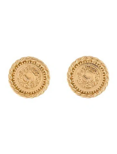 Pre-owned St John Clip On Earrings In Multicolor