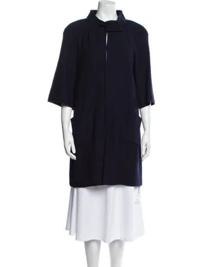 Pre-owned St John Coat In Blue