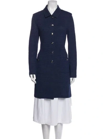 Pre-owned St John Coat In Blue