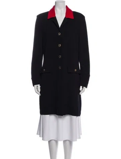 Pre-owned St John Coat In Blue