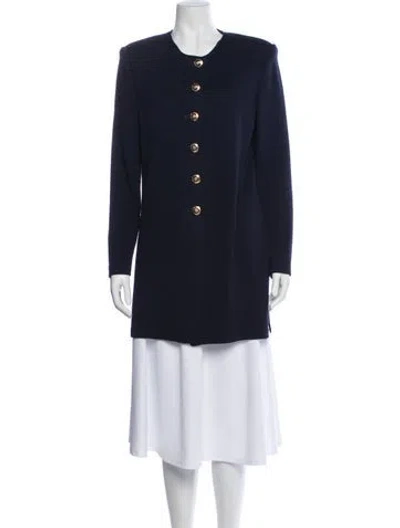 Pre-owned St John Coat In Blue