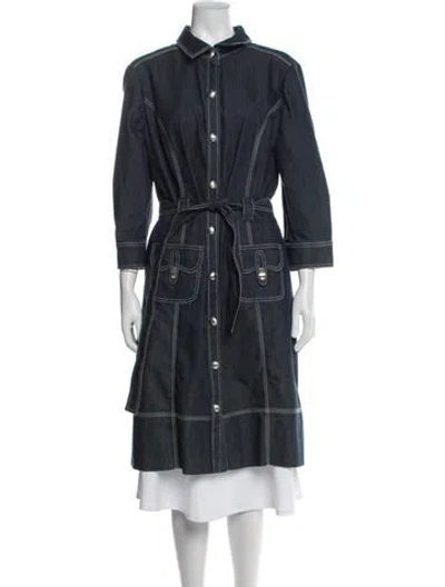 Pre-owned St John Coat In Blue