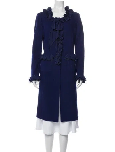 Pre-owned St John Coat In Blue