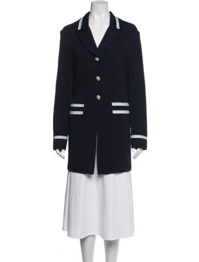 Pre-owned St John Coat In Blue