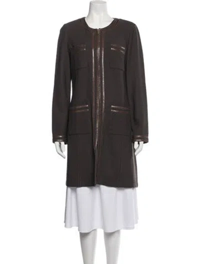 Pre-owned St John Coat In Brown