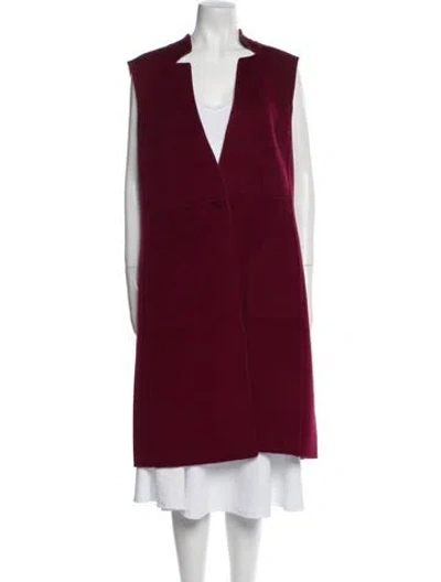 Pre-owned St John Coat In Burgundy