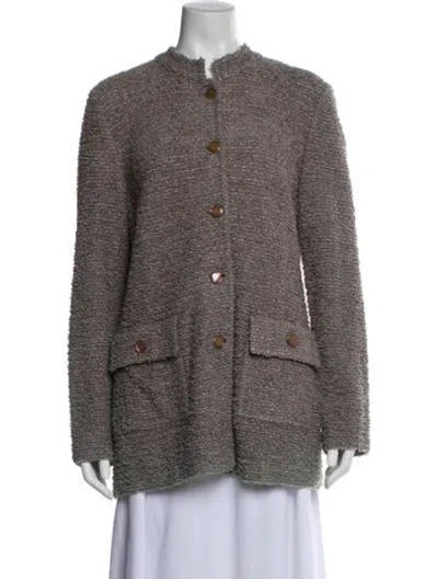 Pre-owned St John Coat In Gray