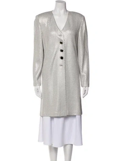 Pre-owned St John Coat In Gray